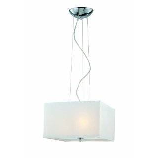 Lite Source LS 19147 Olwen Ceiling Lamp, Chrome with White Paper Shade