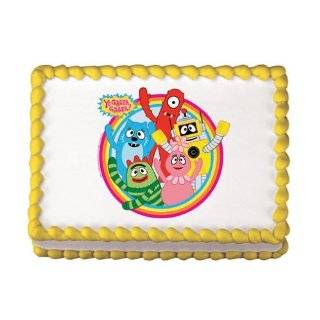   Set of 12 Yo Gabba Gabba Rings for Cupcakes or Cakes: Everything Else