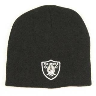 Reebok Oakland Raiders NFL Knit Hat Beanie Silver Tip:  