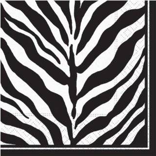 Design Design Serengeti Black & White Lunch Napkin, 20 Count Packages 