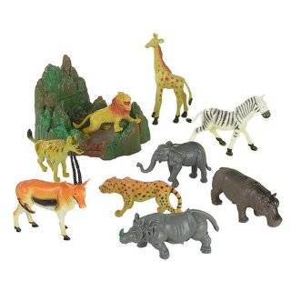  Planet Earth African Animals 7 Piece Play Set with Play 
