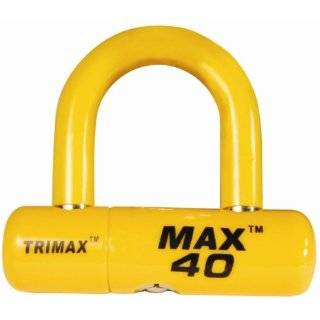 Trimax MAX40YL Motorcycle Disc U Lock   Yellow with Yellow PVC Shackle