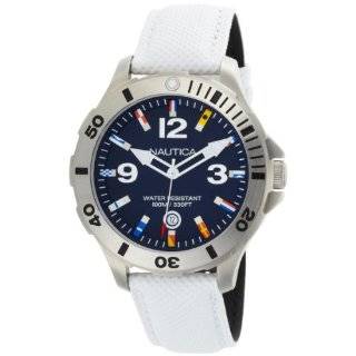  Nautica Mens N12566G BFD 101 Silver Dial Watch Nautica 