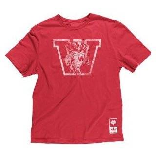  Wisconsin Badgers Deep Red Retro Brand Vintage State Slub 