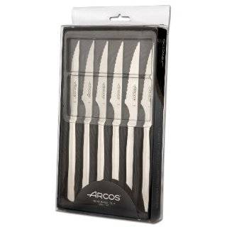Arcos 7 Piece Forged Steak Knife Block Set, 4 Inch:  