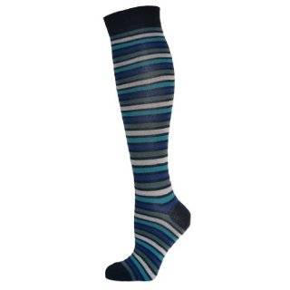  Cute Knee High Socks Thick Striped Navy Top Size 9 11 