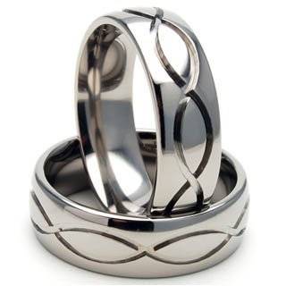 Infinity Symbol Black Stainless Steel Ring   7