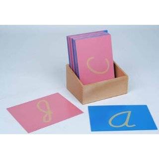 Montessori Sandpaper Letters, Capital Case Cursive with Box