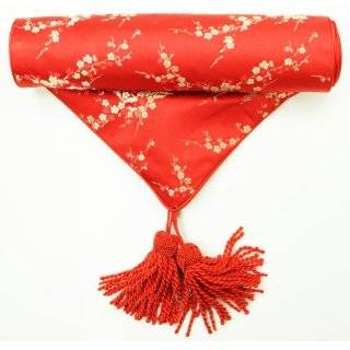 Traditional Chinese Decorative Table Runner   Red with Classic Chinese 