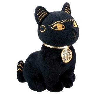 Black And Gold Bastet Cat Kitten Egyptian Stuffed Plush Doll