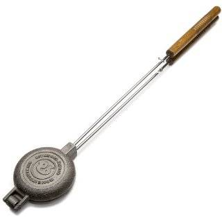 Romes #1805 Round Pie Iron with Steel and Wood Handles