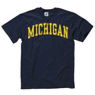  NCAA Michigan Wolverines Maize Arch Logo T shirt  : Sports 