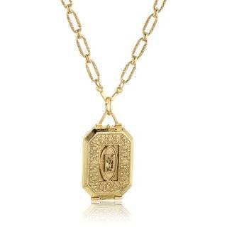  Gold & Pewter French Locket Necklace Jewelry