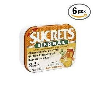 Sucrets Honey Lemon Ginseng, 18 Lozenges per Box, (Pack of 6)
