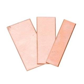 Copper Sheet, Rectangle, 1/2 By 7/8 Inch, 6 Pieces