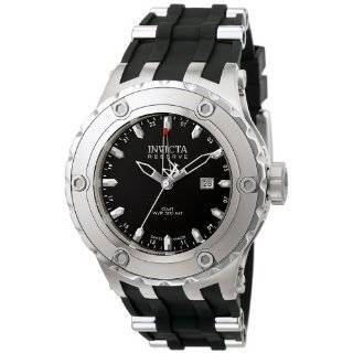 Invicta Mens 6182 Reserve Collection GMT Stainless Steel Black Rubber 