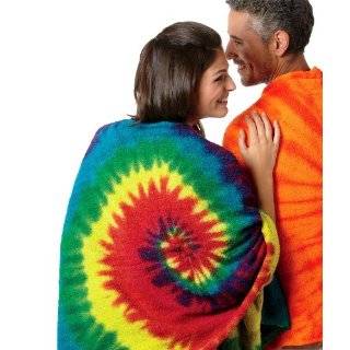  : Hippie Tie Dye Swirl Reactive Beach Towel 60 X 30 Home & Kitchen