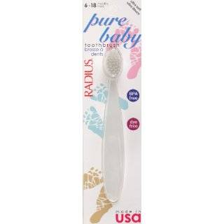 RADIUS Pure Baby Toothbrush, 6  18 months, BPA Free, Ultra Soft (3 
