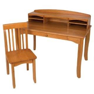  Alyn White Finish Wood Desk & Chair: Home & Kitchen