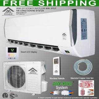 Ductless Mini Split Air Conditioner with Heat Pump and Remote Control 