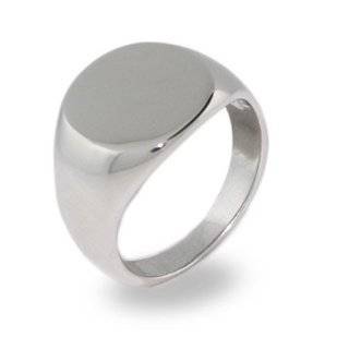   Oval Cut Stainless Steel Signet Ring Size 6 (Sizes 5 6 8 9 Available