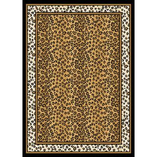 Leopard Border Rug (78 x 107)