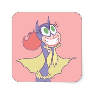 Batgirl Excited Square Stickers