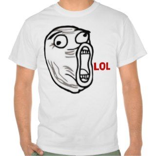 LOL Guy Rage Comics Internet Meme face T shirts