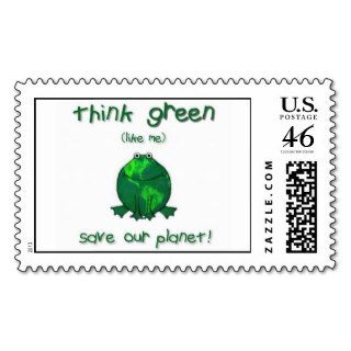 Earth Day Environmental Frog Stamp