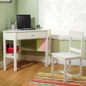 Calico Study Corner Desk Silver Black Computer Desks