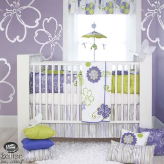 Glenna Jean Baby Girl Purple Tropical Flower Crib Nursery Best Quilt Bedding Set