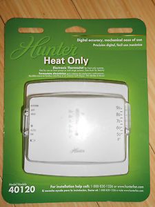 Hunter Electric Non Programmable Heat Only Thermostat 40120