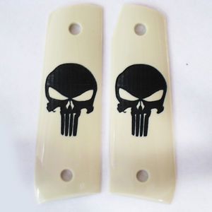 Ruger 22 45 RP Grips Duragrips Smooth Punisher Faux Ivory Black