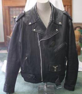 Vintage Harley Davidson Leather Motorcycle Jacket Sz XXL Sturgis Other Badges