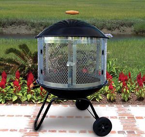 Firepit Bonfire Bbq With Lid By Barbed Outdoor Furniture Specialists