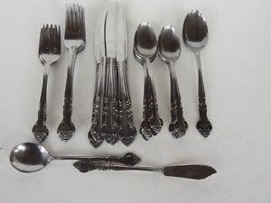 32 PC Set Vintage Japan Stainless Steel Flatware Covent Garden Oxford Hall
