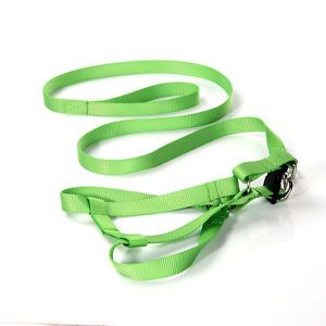 Light Green Easy Walk Pet Dog Harness Leader with Pull Free Leashes Size M
