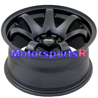 16 16x8 XXR 522 Flat Black Concave Rims Wheels Stance 4x100 01 Acura Integra GSR