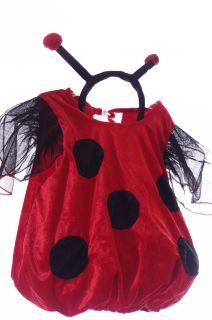 Baby Girls Infant Toddler Ladybug Red Halloween Costume Antennas Lady Bug New
