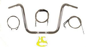1 1 4' Chrome 14' Ape Hangers Kit Harley Dyna Switchback FDL No ABS 12 Up