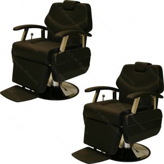 2 x Classic Professional Hydraulic Reclining Barber Chair Beauty Salon Equipment