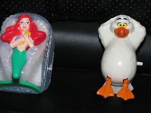 Disney Little Mermaid Figure Toys Cake Toppers Ariel Scuttle Bird Pelican