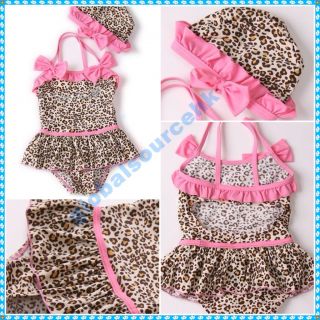 Baby Kids Boy Girl Cute Beach Swimwear Swimsuit Swimming Costume Hat Age 6M 5yrs