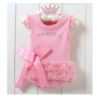 Infant Baby Girl Princess Romper Jumpsuit Dress Costume Clothes Outfit 12 18M