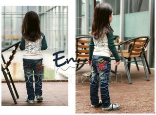 New Kids Toddlers Girls Boys Lovely Jean Pants Trousers Sz 3 8years