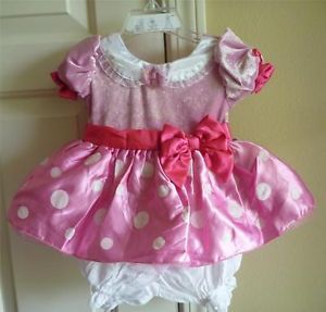 Baby Girls Disney Store Pink Minnie Mouse Costume Dress Up Size 3 6 Months