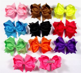 4" 10 Pcs Baby Girl Costume Boutique Hair Bows Flowers Clips Flower H1 Nice