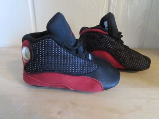 Nike Air Baby Jordan Retro 13 Boys Shoes Red and Black Size 3