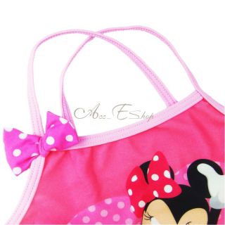 Girls Kids Minnie Mouse Swimsuit Mini Skirt Swimwear Tankini Costume 2pcs Sz 4 5