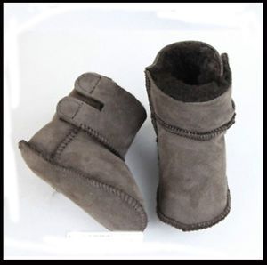 New Toddler Infant Baby Girl Boy Boots Sheepskin Fur New 0 24 Month Coffee Gray